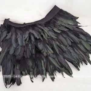 Elégance théâtrale jupe courte en plumes Taille 42/44