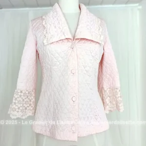 Liseuse vintage nylon manches dentelle marque GAM taille 40