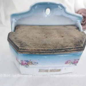 Ancien pot à allumettes shabby